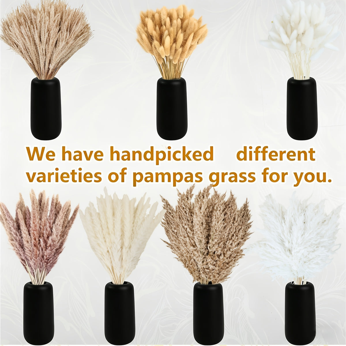 110/300pcs Dried Pampas Grass Decor, Dried Flower Bouquets for Wedding, Home, Centerpiece Table, Modern Home, Western Living Room, Nursery, Boho Room, Beach, Women'S Office, And Boho Decor