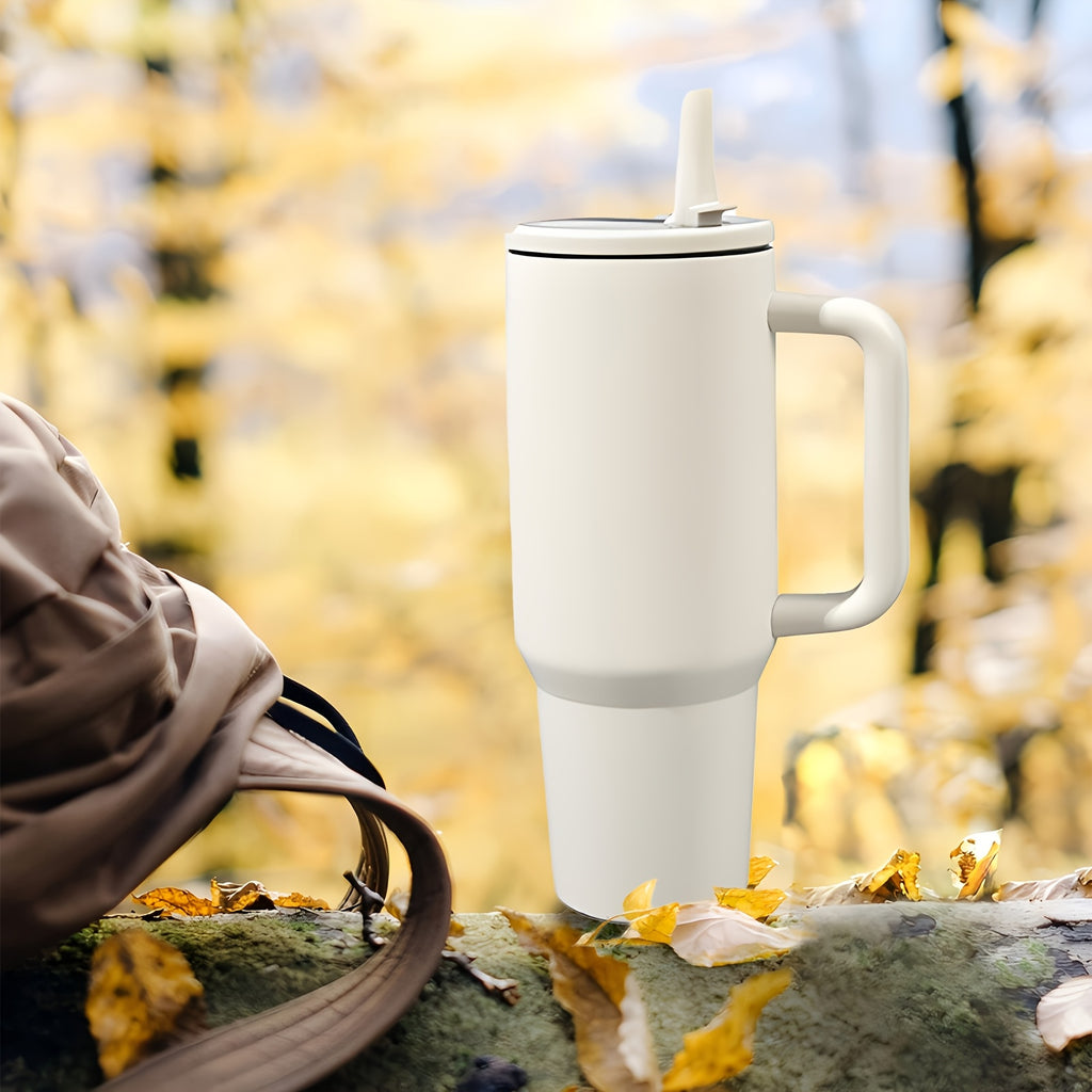 1pc Foldable Straw Stainless Steel Insulated Tumbler with Lid And Straw, Double Wall, 6 Colors Available, Keeps Hot 12H/Cold 24H, Suitable for Home, Office, Car, And Travel, Great for Christmas, Thanksgiving, And Birthday Gifts, Local Warehouse.