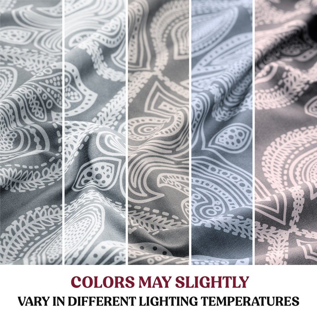 Paisley Microfiber Sheet Set, Soft 100% Polyester Bedding with 16-Inch Deep Pocket Fitted Sheet, Flat Sheet and Pillowcases in Six Bed Sizes