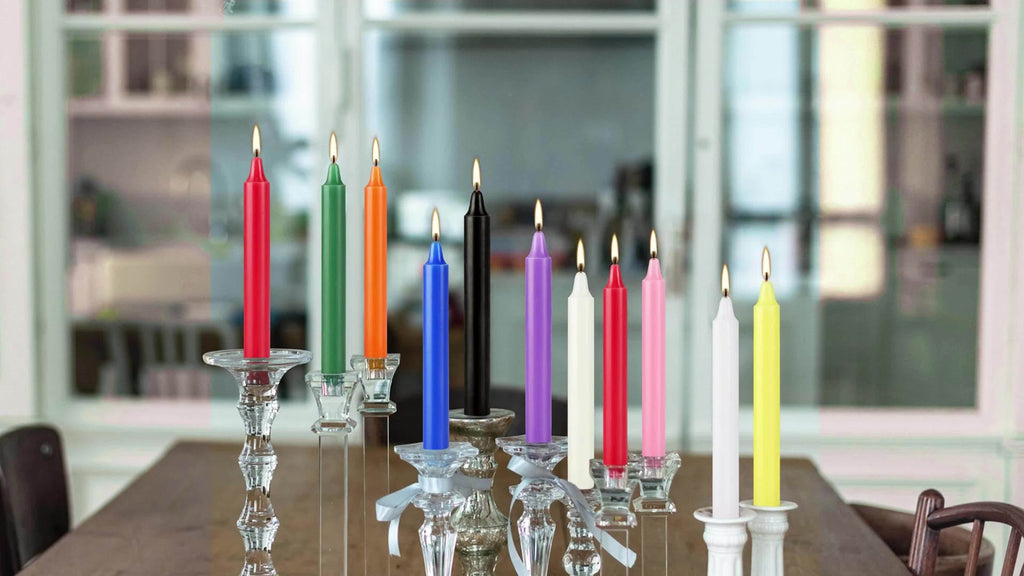 4 Inch Mini Taper Candles 100 Pack, Unscented Hand-Poured Soy Wax Candlesticks in Assorted Colors for Dinner Tables, Weddings and Holiday Home Decor