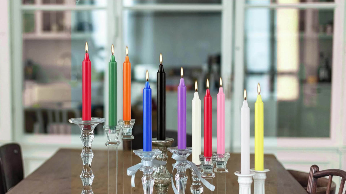 4 Inch Mini Taper Candles 100 Pack, Unscented Hand-Poured Soy Wax Candlesticks in Assorted Colors for Dinner Tables, Weddings and Holiday Home Decor