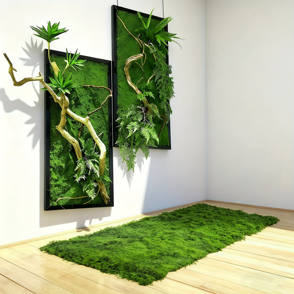 39.37X78.74inch/19.69X39.37inch Artificial Moss Blanket, Artificial Moss, Home Decoration Moss Mat, Easy to Cut, Suitable for Garden, Party, Christmas, Decoration, Fish Tank Landscape, Etc