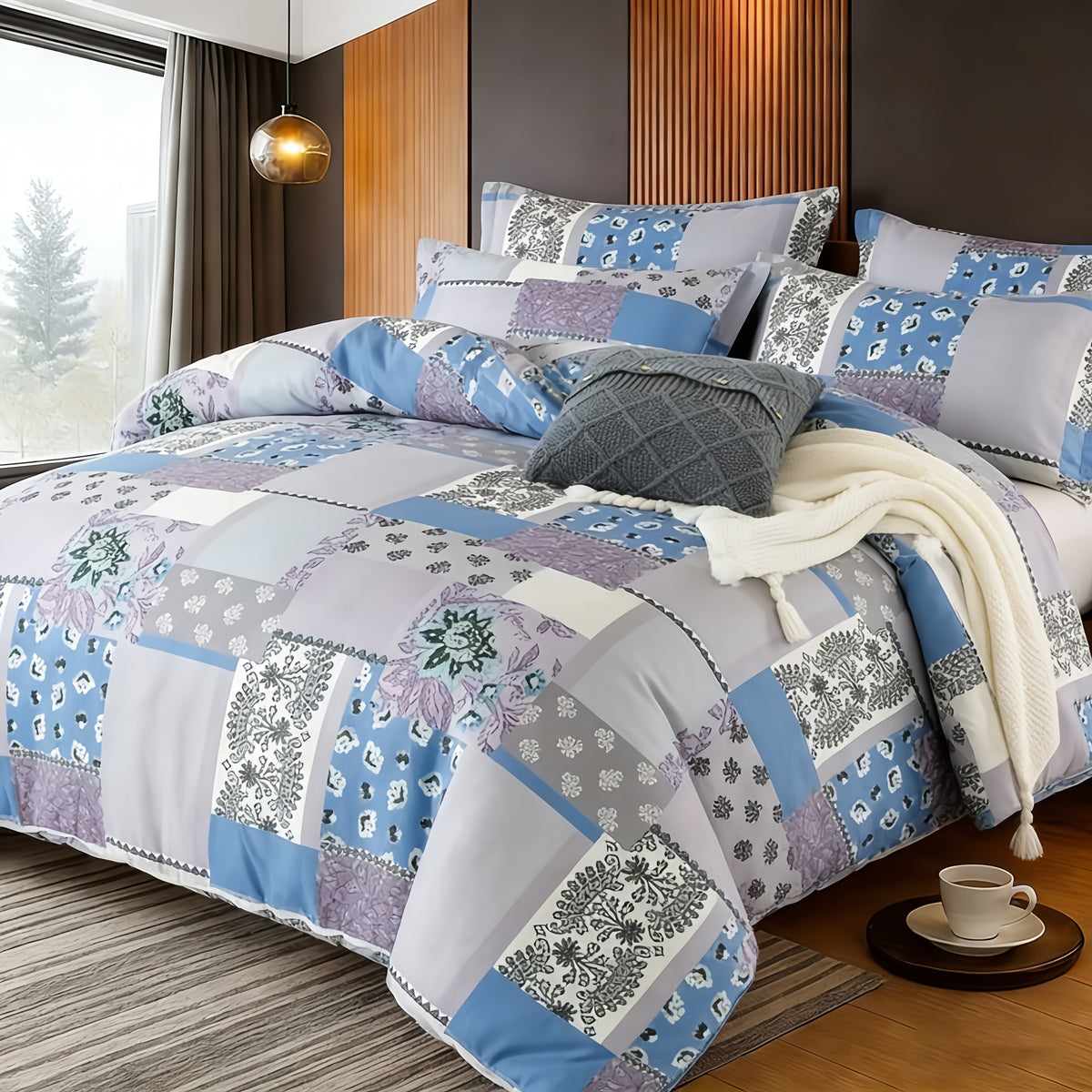 2/3pcs Solid Color Diamond Pattern Large And Extra-Large Bed Set Soft Comfortable And Lightweight Fabric Breathable Quilt Easy to Care Equipped with Quilts And Pillowcases Luxurious Quality And Ideal Gift, Random Color