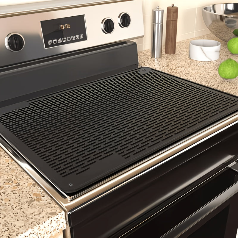 1/2pcs[28x20 Inch Silicone Stove Top Cover] Heat-Resistant Silicone Stove Top Cover Mat & Protector | 28x20 Inch Glass Cooktop Guard, Dish Drying Mat for Gas & Electric Stoves, Scratch-Resistant Kitchen Counter Protector Dish Drying Mats
