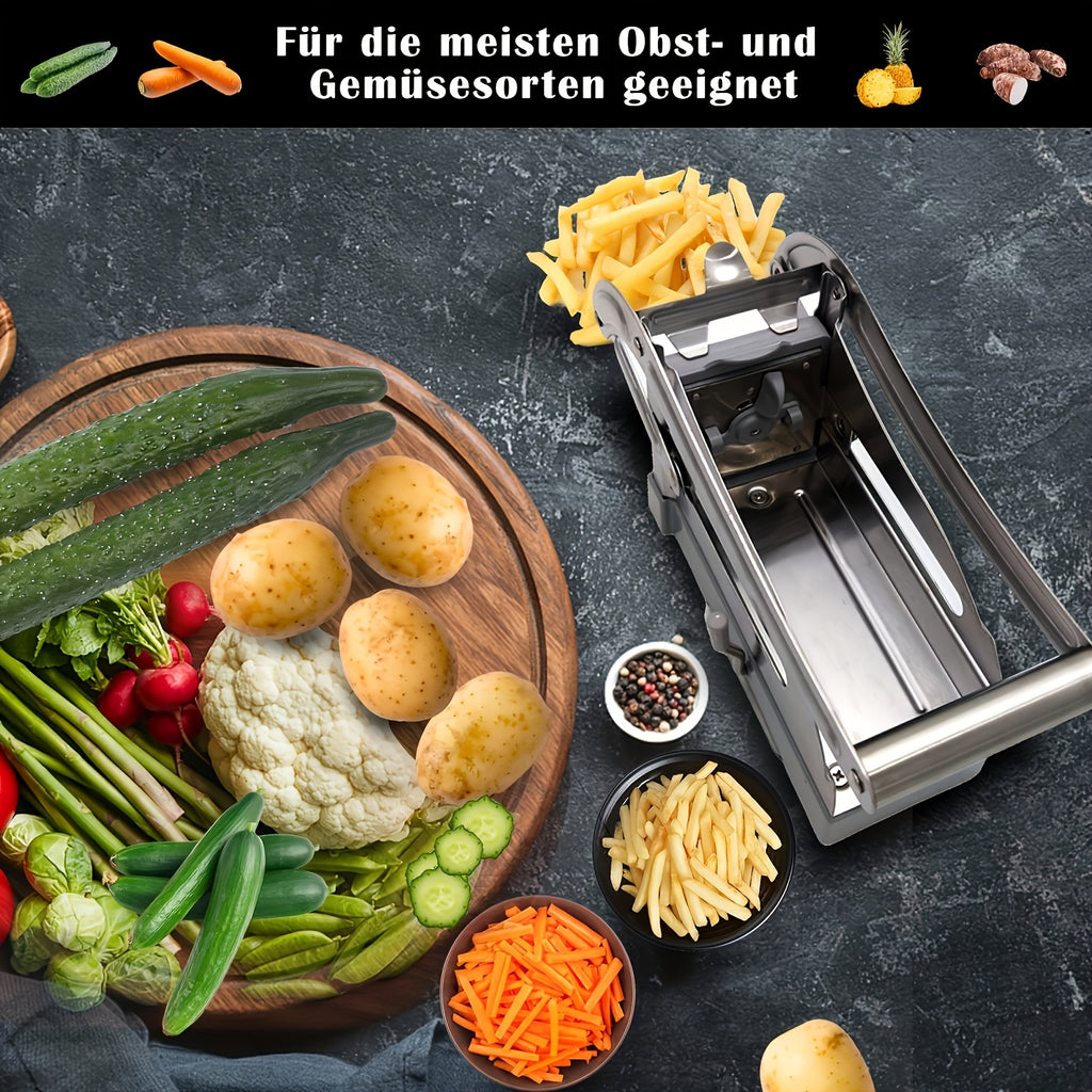 Vegetable Cutter, French Fry Cutter, Stainless Steel Fruit Cutter, French Fry Chopper, Potato Slicer, Vegetable Chopper, Onion Chopper, Food Chopper, Chopping Potato Carrot Cucumber, Kitchen Supplies, Kitchen Gadgets, Kitchen Additions