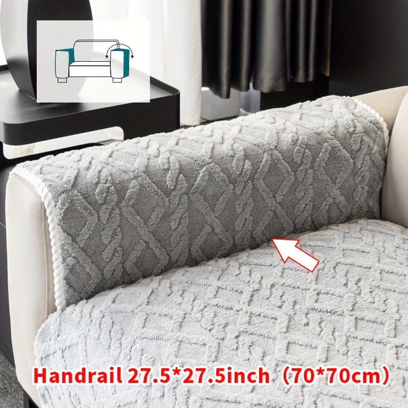 1pc Plush Sofa Mat, Pet Dog Friendly Sofa Cover, Couch Cover Plush And Delicate Soft Anti Slip Protection Sofa, Bedroom, Office, Living Room Decoration, Home Decoration Local Warehouse Send Out Goods