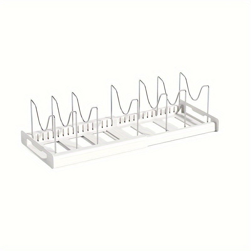 1pc Adjustable Multi-Purpose Pot Organizer Rack for Kitchen Cabinet – Expandable Pots And Pans Organizer with Adjustable Dividers – Home Kitchen Additions for Easy Storage And Organization