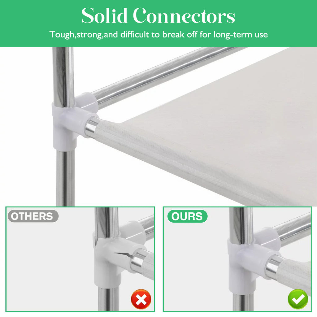 Portable Closet Storage Organizer Clothes Wardrobe Shoe Clothing Rack Shelf Dustproof Non-woven Fabric, Portable Closets