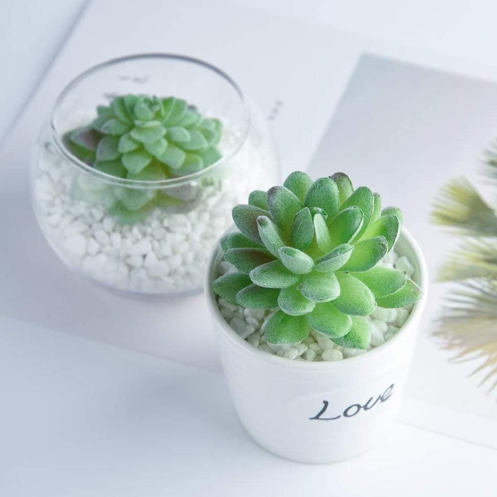 Artificial Succulent Picks, 20-Piece Random Assortment of Unpotted Faux Plants for DIY Arrangements, Shelf Displays and Indoor Home Decor