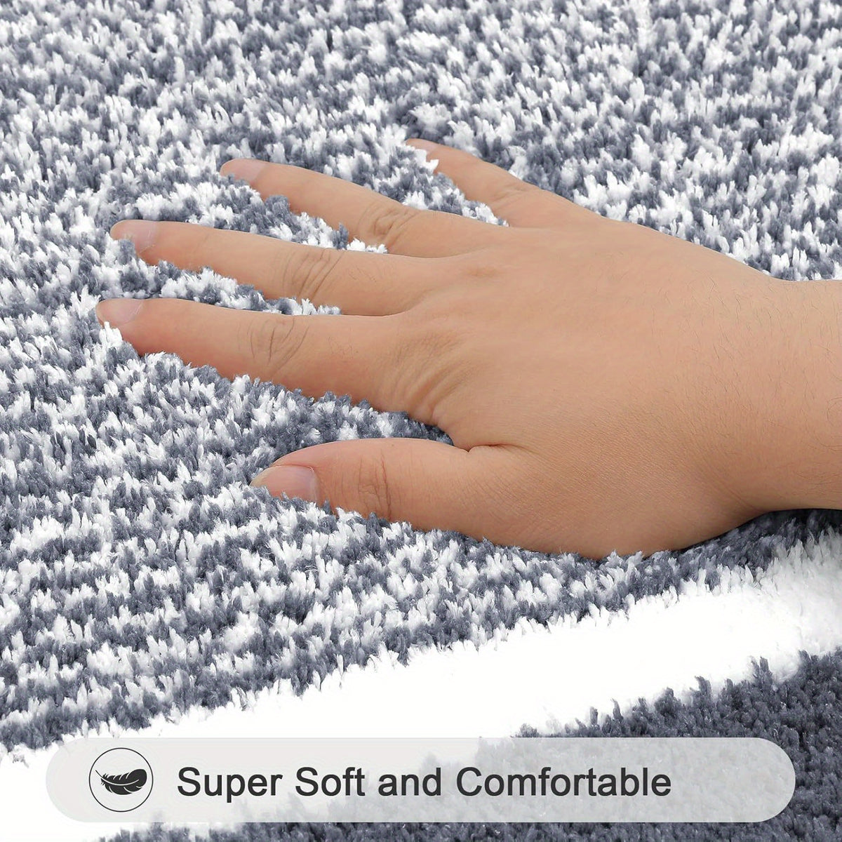 Bathroom Rug Set 3pcs Non-Slip Absorbent Bath Mats for Bathroom Sets Washable Microfiber Bathroom Rugs And Mats Shaggy Bath Rugs And U-Shaped Toilet Mat for Bath Floor