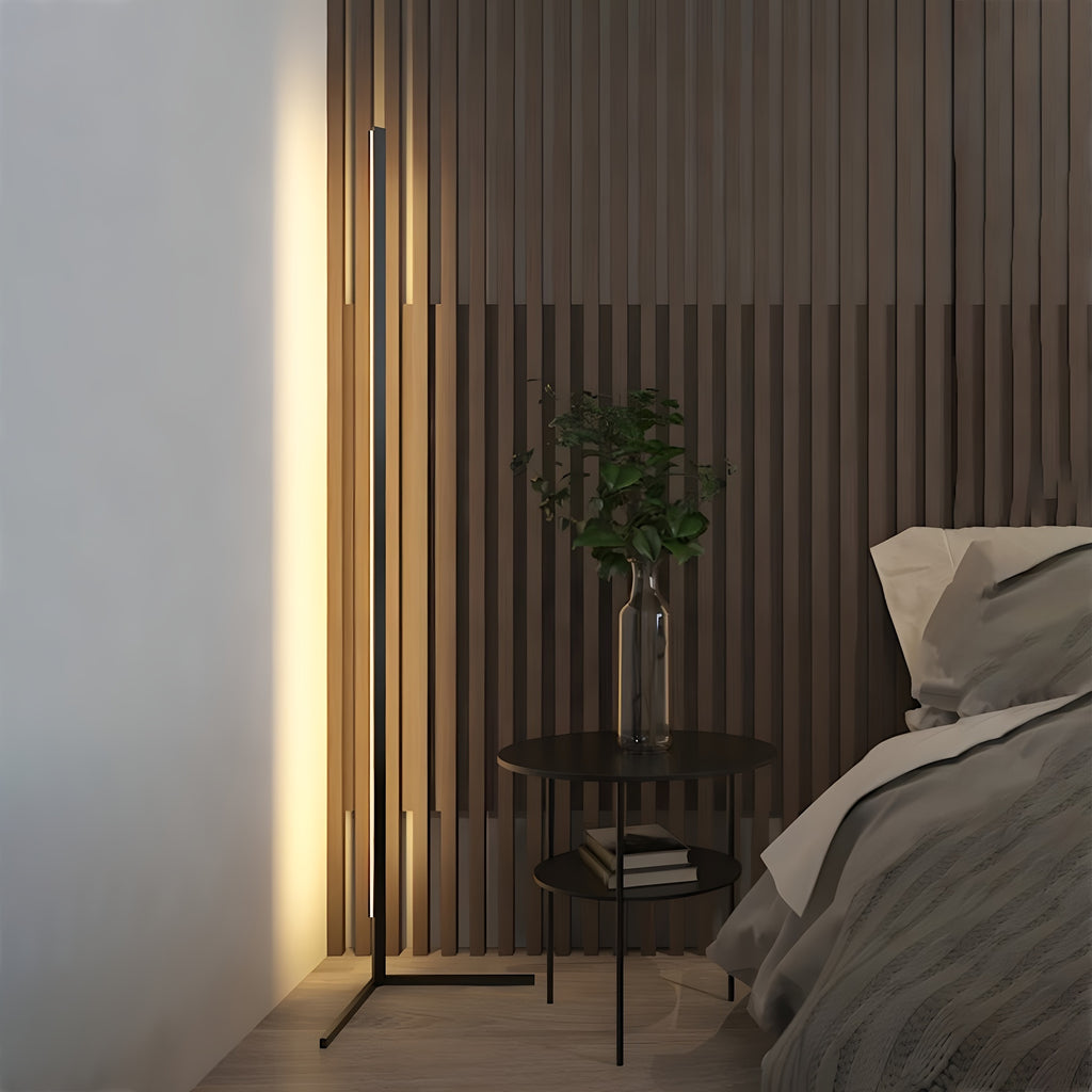 LED Corner Floor Lamp with RGBIC Color Changing Scenes, App and Remote Control, Music Sync and Timer for Bedroom Living Room and Gaming Setup