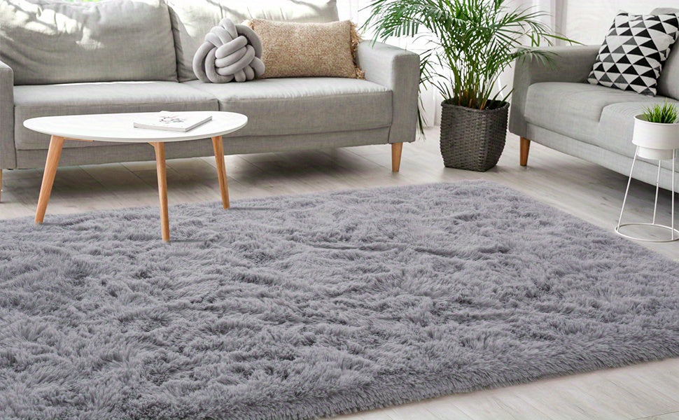 Extra Large Shaggy Rug Suitable for Living Room & Bedroom - Soft with PVC Backing, Machine Washable Anti-Slip Floor Mat, Modern Fluffy Floor Suitable for Christmas, for Decor, Use, Large Rectangular