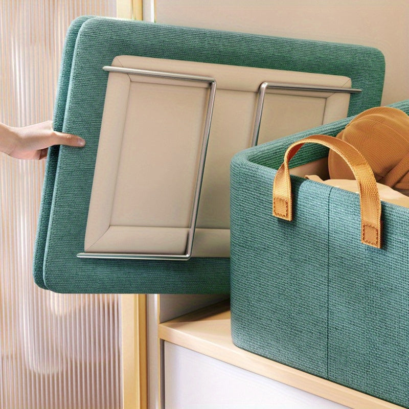 Foldable Fabric Clothes Storage Box, Multi-Purpose Closet Storage Box with Transparent Windows, Breathable Non-Woven Material – Perfect for Pants And Underwear, Covered, Tiered, Home Storage And Organization, Underbed Storage, Under-Bed Storage