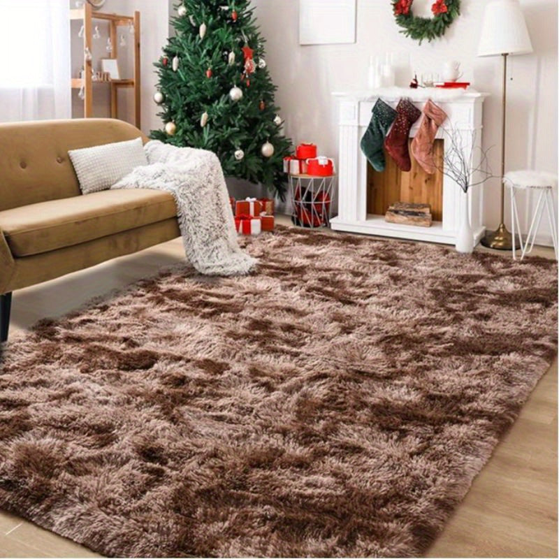 Extra Large Shaggy Rug Suitable for Living Room & Bedroom - Soft with PVC Backing, Machine Washable Anti-Slip Floor Mat, Modern Fluffy Floor Suitable for Christmas, for Decor, Use, Large Rectangular