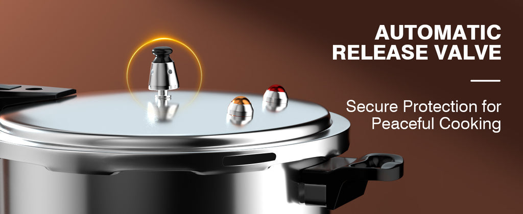 PYY 10Qt Aluminum Pressure Cooker with a Release Valve And Various Safety Features, Suitable for Use with Both Gas And Induction Cooktops, Includes a Canner Rack