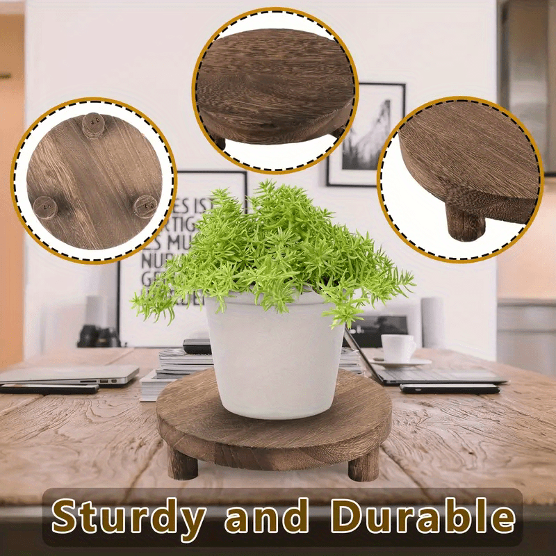 3pcs Rustic Wooden Display Risers Set - Stylish Cake Stand & Pedestals for Kitchen, Room & Home Decor - Perfect for Christmas, Valentines Day, New Year - Functional Organizer with Farmhouse Charm