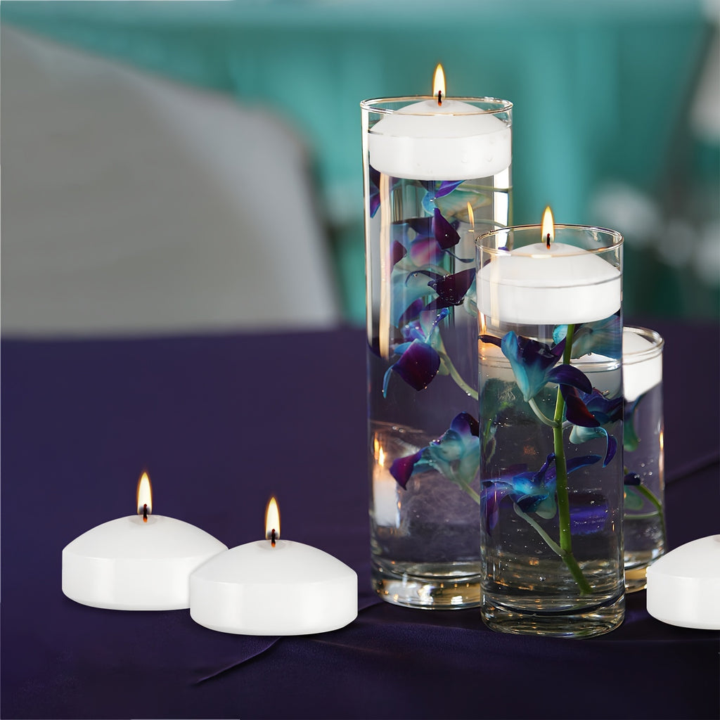 42 Packs White Floating Candle Portable Small Candle Set Perfect for Christmas, Halloween, Easter, Thanksgiving, Day of The Dead