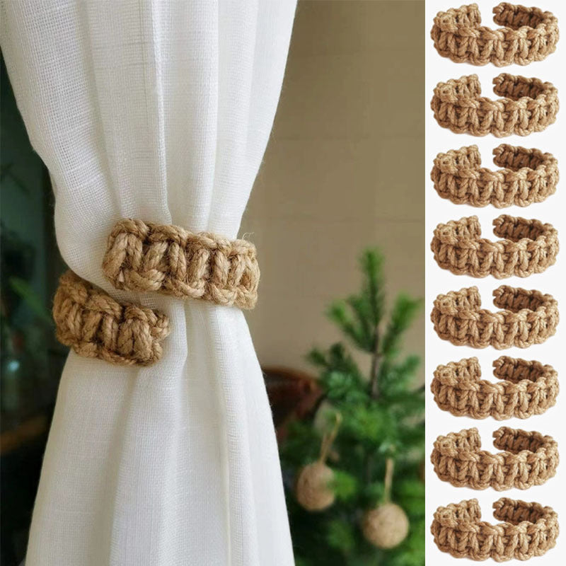 8pcs Curtain Ties Braided Curtain Support, Curtain Tieback, Decorative Rope Support Bracket for Bedroom Home Decor Additions