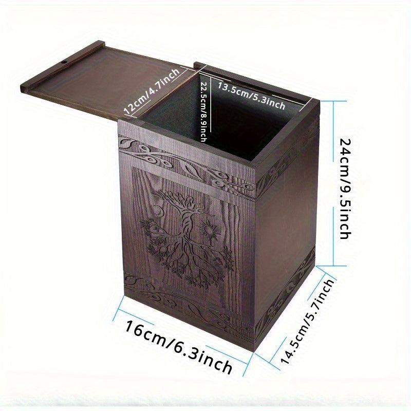 Tree of Life Wooden Urn - Elegant Memorial Urn for Men, Women & Pets |, Decorative Urn, Classic Home Decor