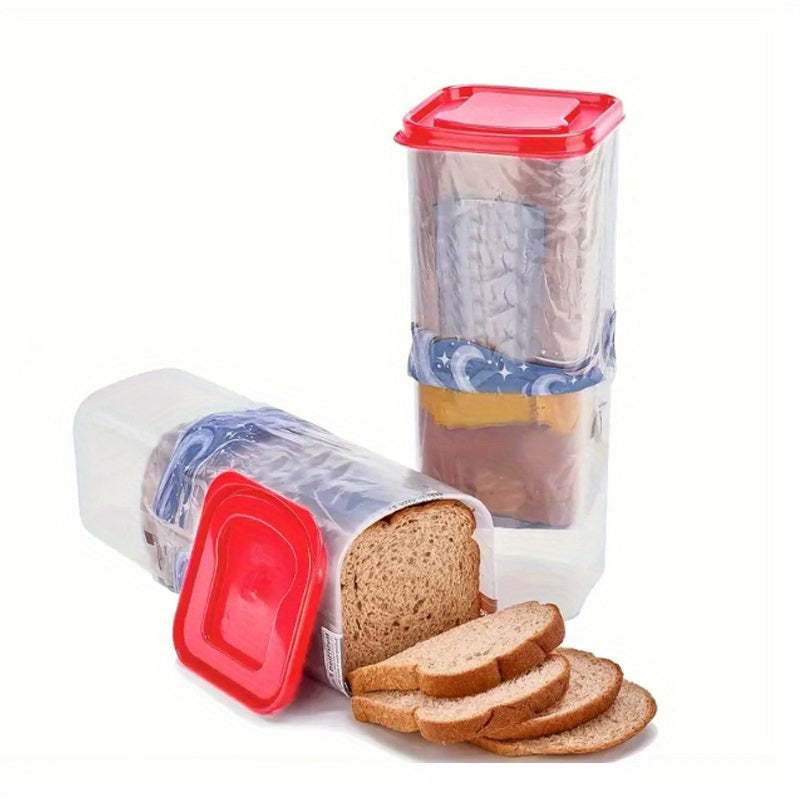 Bread Storage Container: A Fresh Toast Keeper with a Leak-Proof Lid, Spacious And Stackable Design, Portable And Reusable Food Storage Box, Ideal for Kitchen Organization And Suitable for Camping