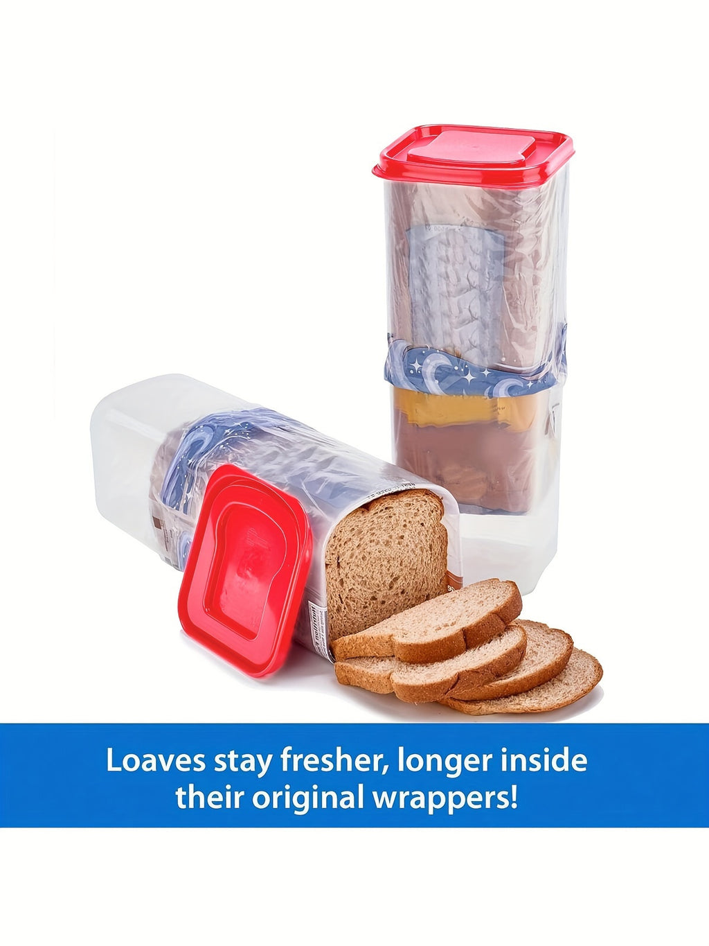 Bread Storage Container: A Fresh Toast Keeper with a Leak-Proof Lid, Spacious And Stackable Design, Portable And Reusable Food Storage Box, Ideal for Kitchen Organization And Suitable for Camping