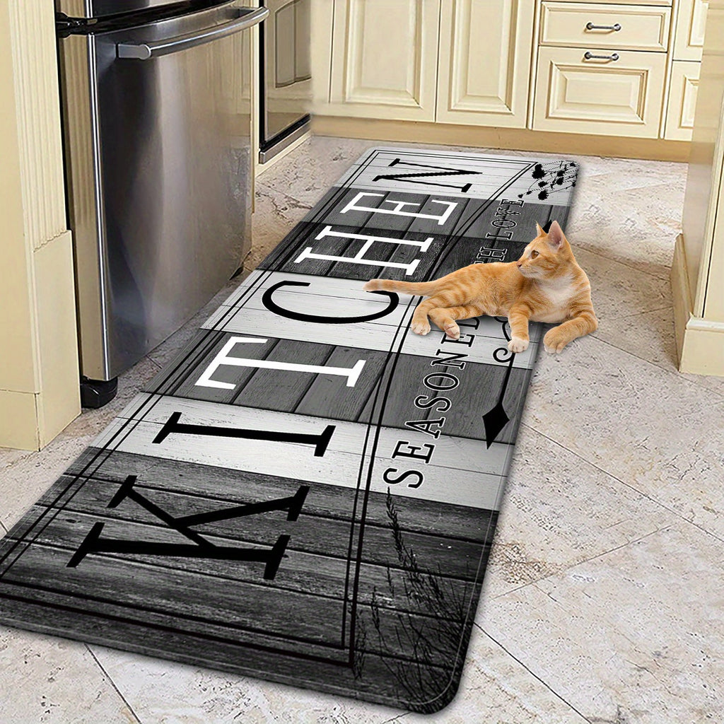 Premium Print Absorbent Kitchen Mat, Non-slip and Durable Floor Mats, Entrance and Exit Door Mat for Kitchen Laundry Room Bathroom Hallway Entrance Area Rugs, Living Room Bedroom Mat, Room Decoration,
