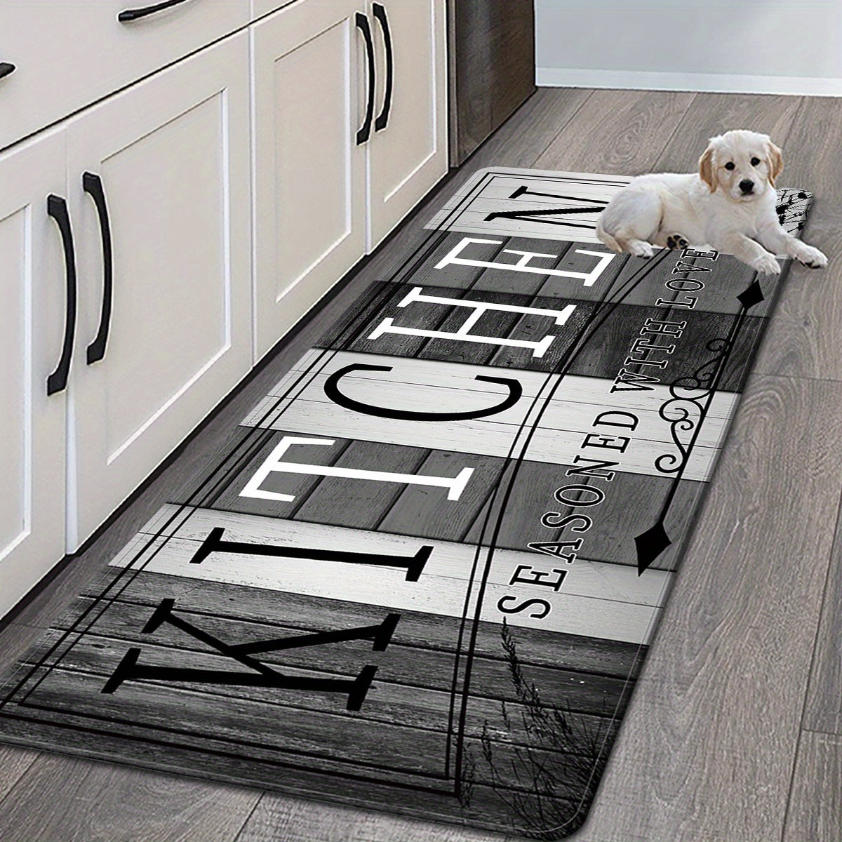 Premium Print Absorbent Kitchen Mat, Non-slip and Durable Floor Mats, Entrance and Exit Door Mat for Kitchen Laundry Room Bathroom Hallway Entrance Area Rugs, Living Room Bedroom Mat, Room Decoration,