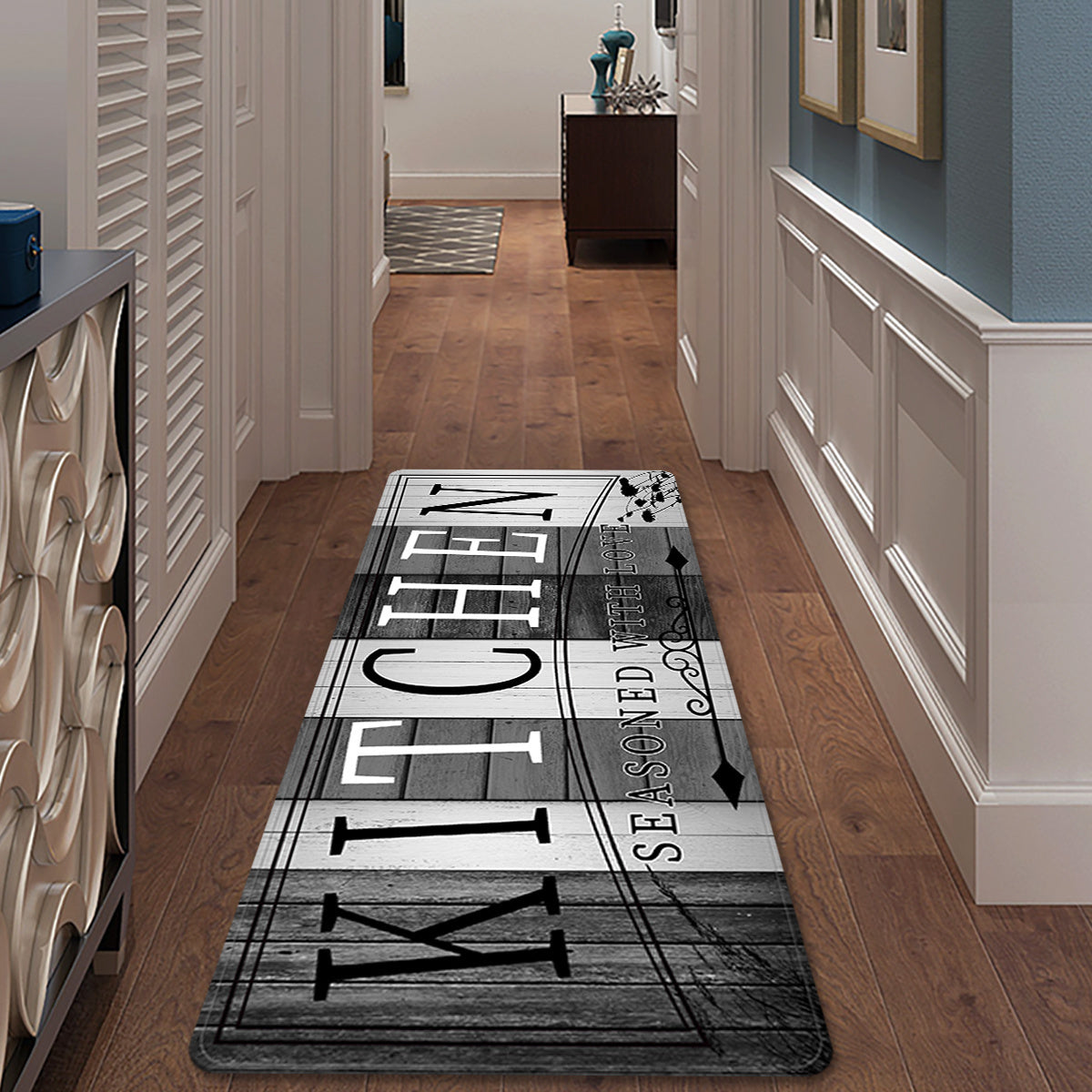 Premium Print Absorbent Kitchen Mat, Non-slip and Durable Floor Mats, Entrance and Exit Door Mat for Kitchen Laundry Room Bathroom Hallway Entrance Area Rugs, Living Room Bedroom Mat, Room Decoration,