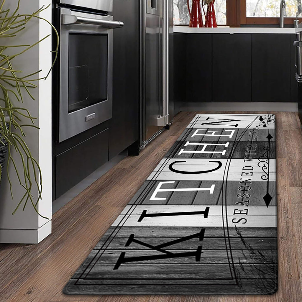 Premium Print Absorbent Kitchen Mat, Non-slip and Durable Floor Mats, Entrance and Exit Door Mat for Kitchen Laundry Room Bathroom Hallway Entrance Area Rugs, Living Room Bedroom Mat, Room Decoration,