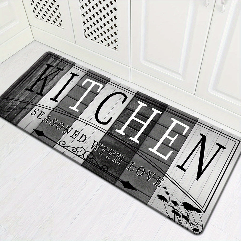 Premium Print Absorbent Kitchen Mat, Non-slip and Durable Floor Mats, Entrance and Exit Door Mat for Kitchen Laundry Room Bathroom Hallway Entrance Area Rugs, Living Room Bedroom Mat, Room Decoration,