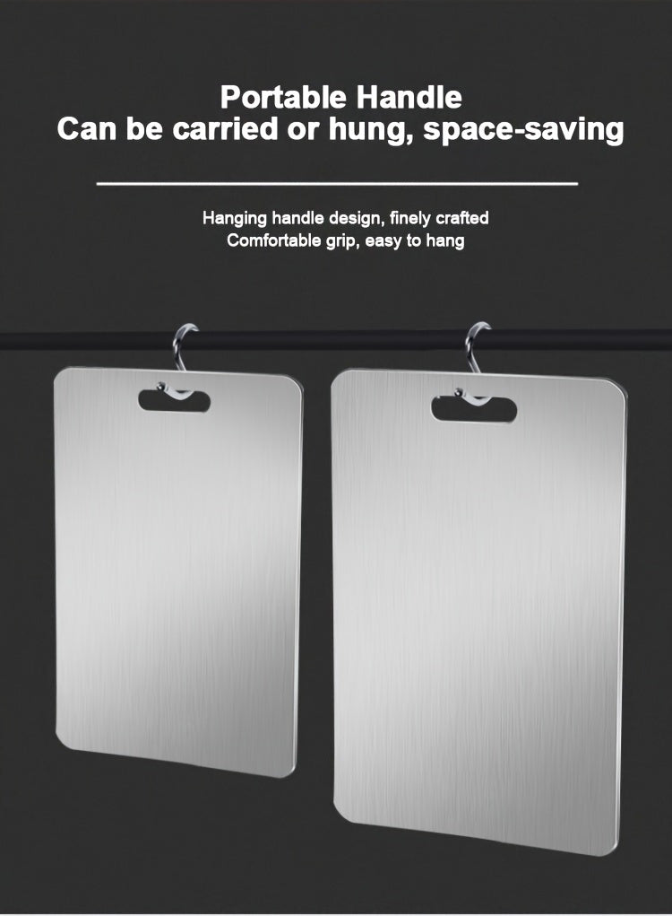 3pcs Premium Stainless Steel Chopping Board Set - Durable, Easy to Clean, Kitchen Ready, Space Saving, Rust Resistant and BPA Free for Food Safety