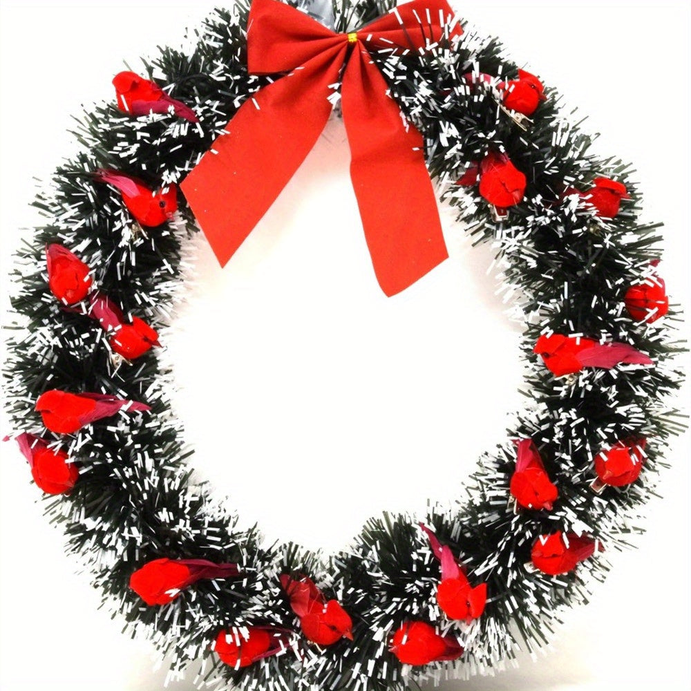 12pcs Christmas Cardinal Red Bird Clip on Tree Ornaments Foam Bird Decorations Approx. 2.36 Inch Bright Red Velvet And Feathers Wreaths Garland Centerpieces Decoration Crafts by Gift Boutique