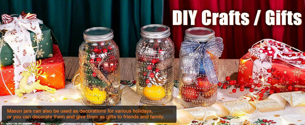 Mason Jars 64oz with Lids Wide Mouth 3pcs, Glass Jars Canning Jars Large for Centerpieces Pickling Storage Food Meal Prep Salad Jam