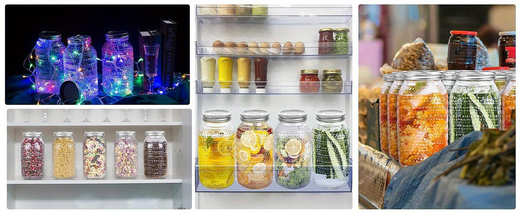 Mason Jars 64oz with Lids Wide Mouth 3pcs, Glass Jars Canning Jars Large for Centerpieces Pickling Storage Food Meal Prep Salad Jam