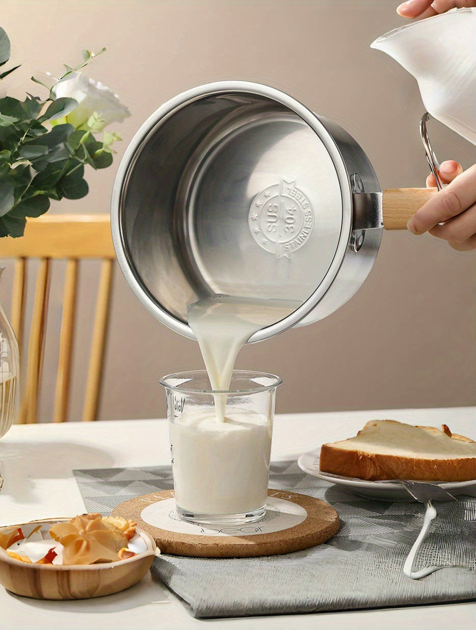 A Versatile Cookware Collection Made of Stainless Steel, Featuring a Frying Basket And a Glass Lid - Includes a Non-Stick Frying Pan, Deep Fryer, Pasta Pot, Milk Saucepan, And Food Steamer, Compatible with Both Induction And Gas Stoves