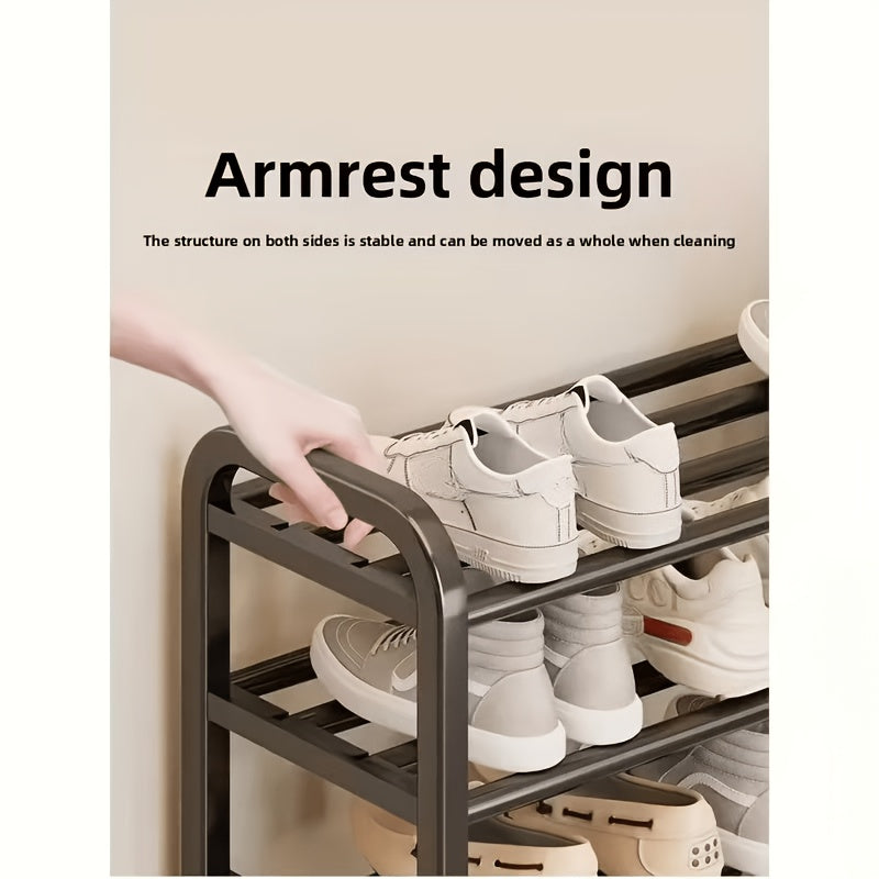 Space-Saving 5-Tier Shoe Rack, Durable, Narrow Design, Multi-Layer Craftsmanship, No Wood, Floor Mount, with Electricity-Free Use for Entryway And Dorm Storage, Living Room Compatible, Shoe Racks, Shoe Storage Organizer, Shelf