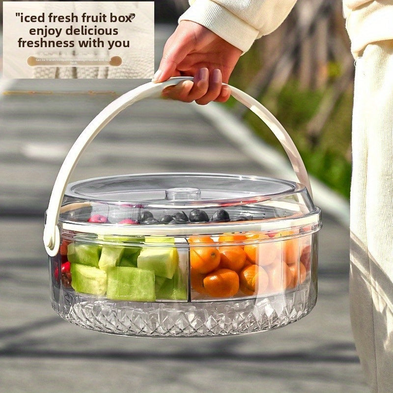 Portable Large Capacity Fruit Preservation Box Sealed Beverage Ice Bucket Outdoor Fruit Beer Champagne Cube of Ice Bucket Portable