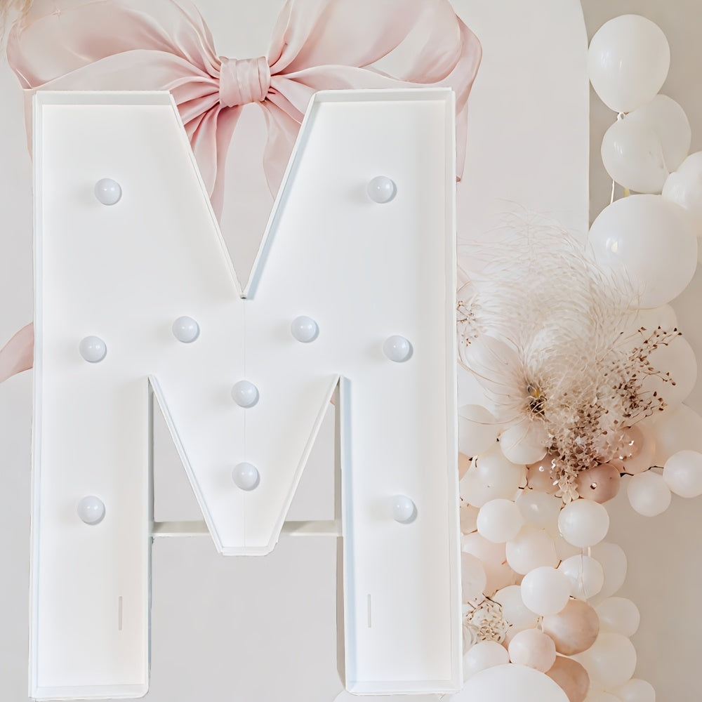 Warm White Lighted Letter Boards, 3FT GBC/MARRY ME//LOVE/HBD for Birthdays, Anniversaries & More Wall Pediments KT Board Marquee Letters Light