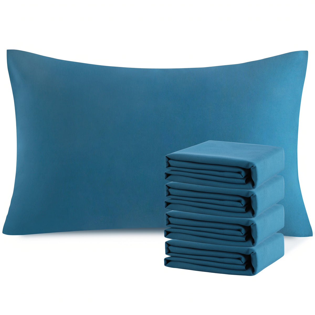 4 Pack 20x30 Brushed Microfiber Pillowcases | Envelope Closure, Soft, Wrinkle-Free, Fade-Resistant, Solid Color, Viscose Blend