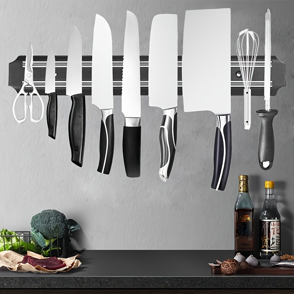 1pc, 19.69in Magnetic Knife Holder for Wall, Magnetic Knife Strip, Powerful Magnet Knife Rack for Kitchen Knives, Magnetic Knife Bar, Creative Magnetic Knife Bar, Kitchen Accessaries, 8 Slots