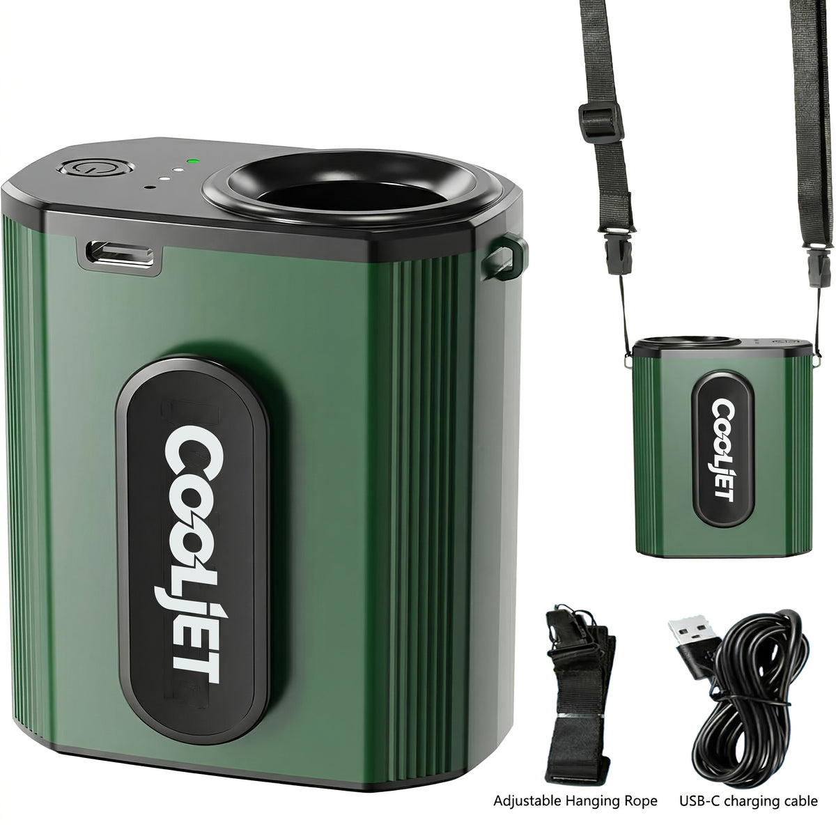 Neck-hanging Portable Waist Fan, Featuring an 18000RPM Powerful Brushless Motor, Four-speed Wind Adjustment, and a 5000mAh High-capacity Long-lasting Battery. Equipped with an LED Power Indicator, It Is Suitable for Outdoor Work, Camping
