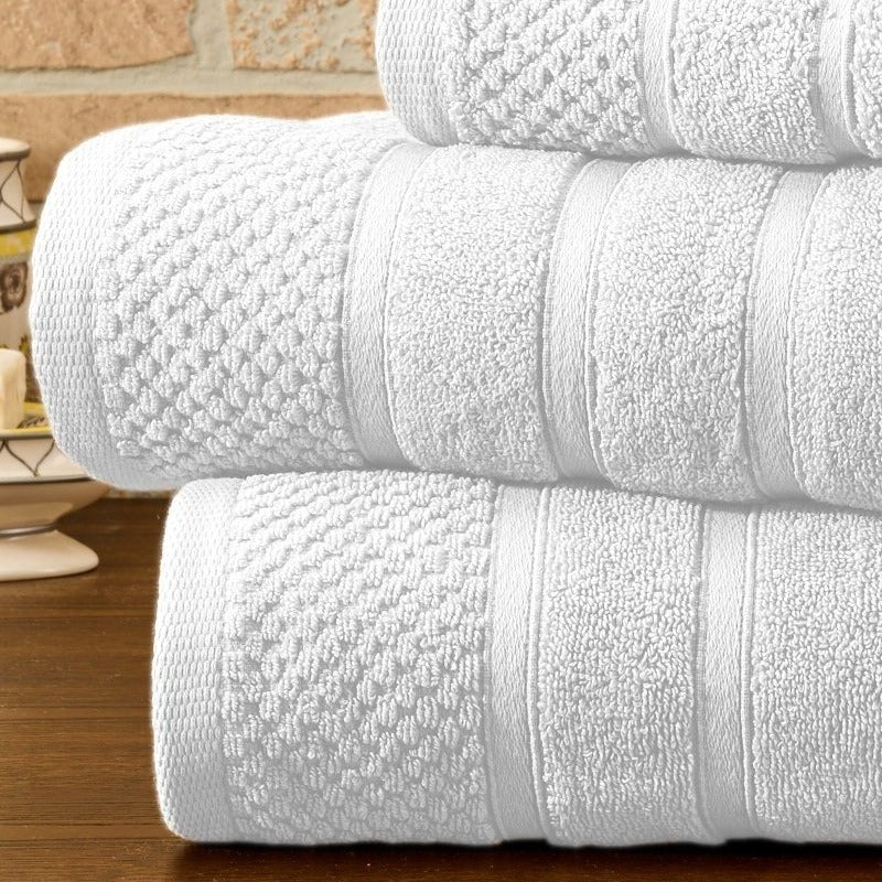 6 Piece Egyptian Cotton Towel Set . The set is made of 100 Egyptian cotton known for its softness, absorbency, and durability. These towels make an ideal complement to any bathroom whether you use it to pamper yourself or reserve it for special guests. Th