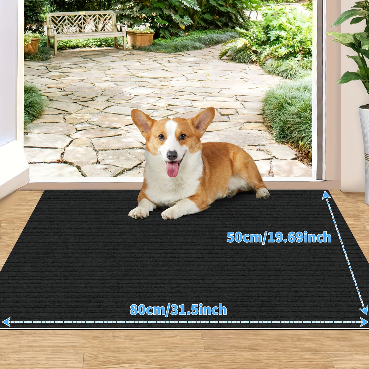 Entryway Mat, Indoor Door Mat Entrance, Non Slip Peel And Stick Low Profile Doormat, Entry Mat Door Mats Indoor, Front Door Mat Inside Door Mat Non Slip, Washable Door Mat, Easy to Clean Doormat, Floor Mat for Entryway