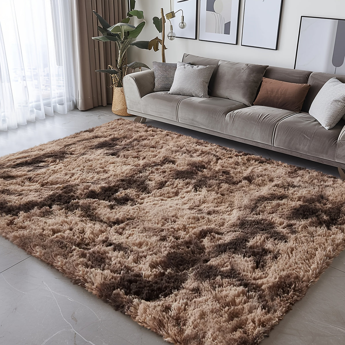 Rugs for Living Room, Super Soft Fluffy Shaggy Area Rugs for Bedroom, Cozy Floor Mats, Plush Indoor Carpet for Kitchen, Faux Rug for Room, Home Decor, Housewarming Gift, Door Mat