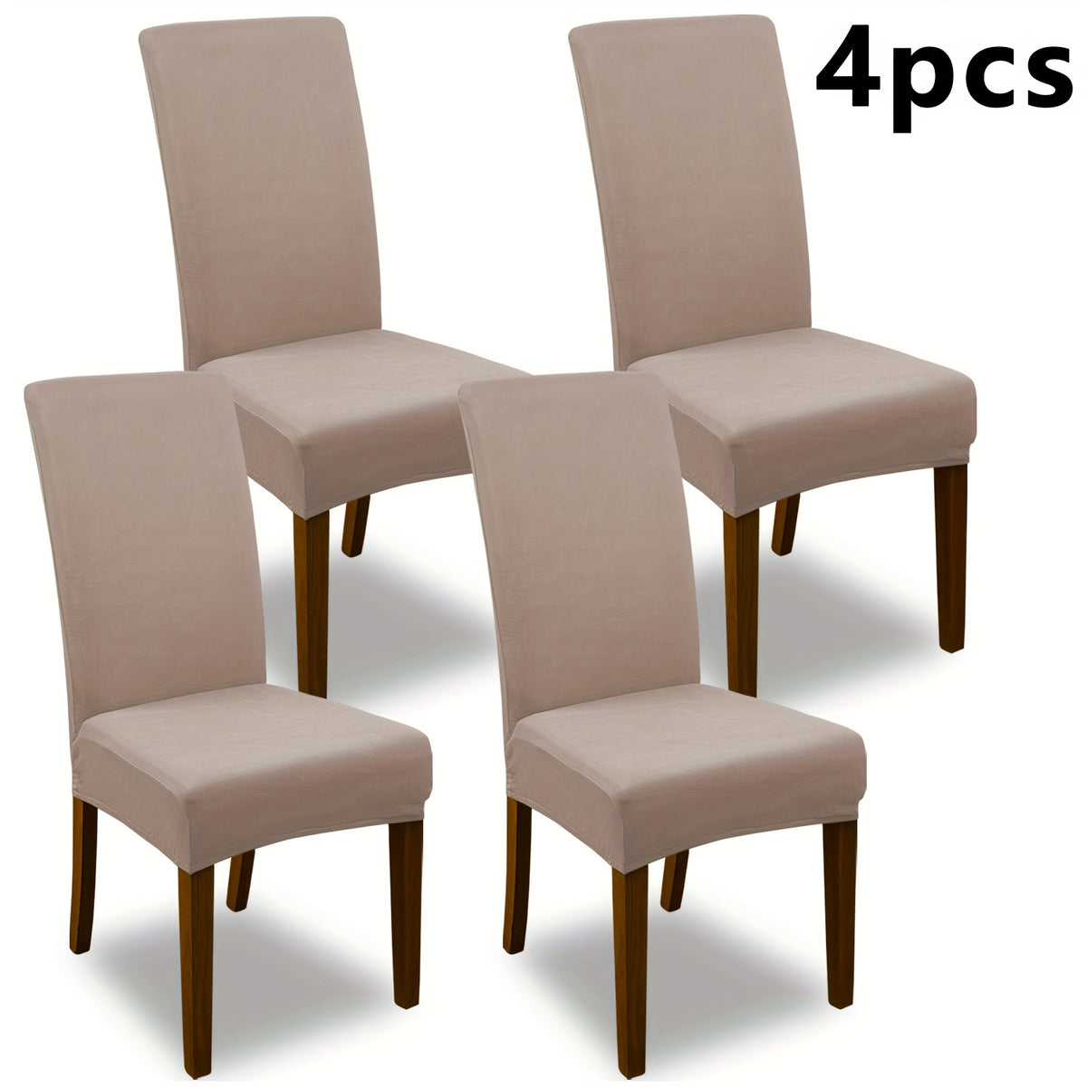 4pcs Set/6pcs Set Milk Elastic Home Kitchen Dining Chair Slipcover, Chair Cover, Furniture Protector For Wedding Office Living Room, Easy To Install, Suitable For Any Dining Chair.Halloween Gift, Halloween Home Decorations