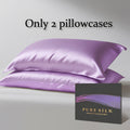 Mulberry Silk Pillowcase with Hidden Zipper, Smooth Soft Pillow Cover in Standard Queen and King Sizes with Solid Color Options for Bedroom Bedding