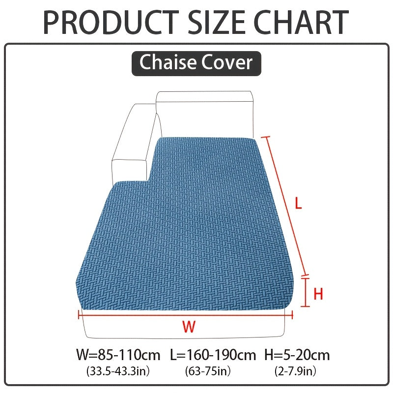 1pc of Wear-Resistant And Non-Slip Sofa Cover, Elastic Stretch L-Shaped Furniture Protector, Suitable for 3/2/1/4 Seat And Sectional Sofas, Made of Polyester Jacquard Fabric, Machine Washable, Ideal for Living Room, Bedroom