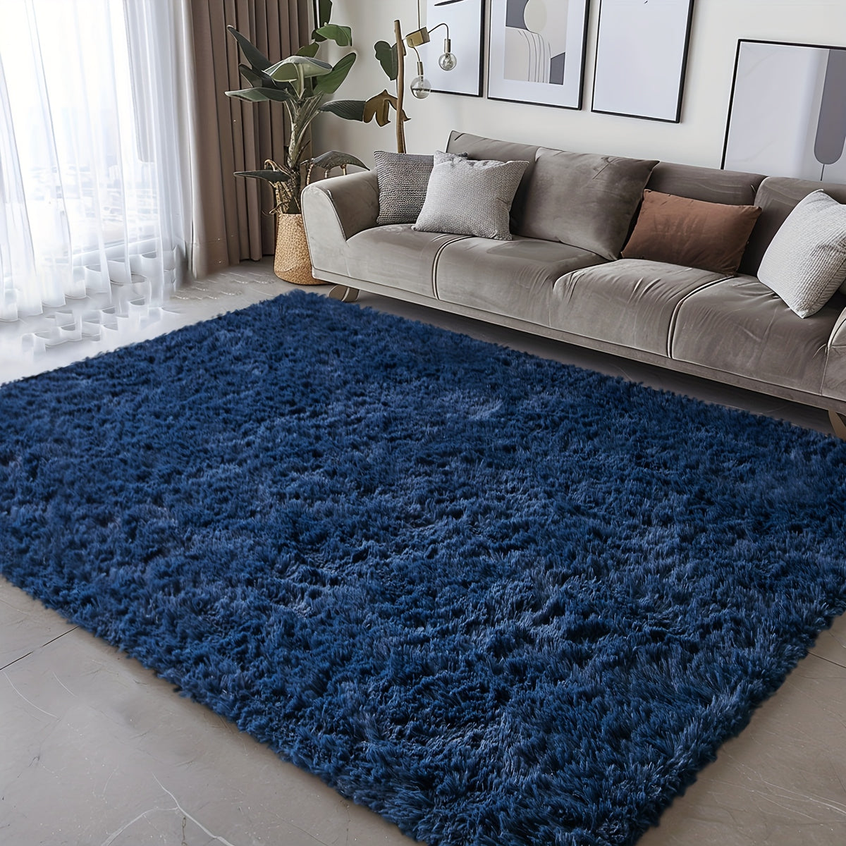 Rugs for Living Room, Super Soft Fluffy Shaggy Area Rugs for Bedroom, Cozy Floor Mats, Plush Indoor Carpet for Kitchen, Faux Rug for Room, Home Decor, Housewarming Gift, Door Mat