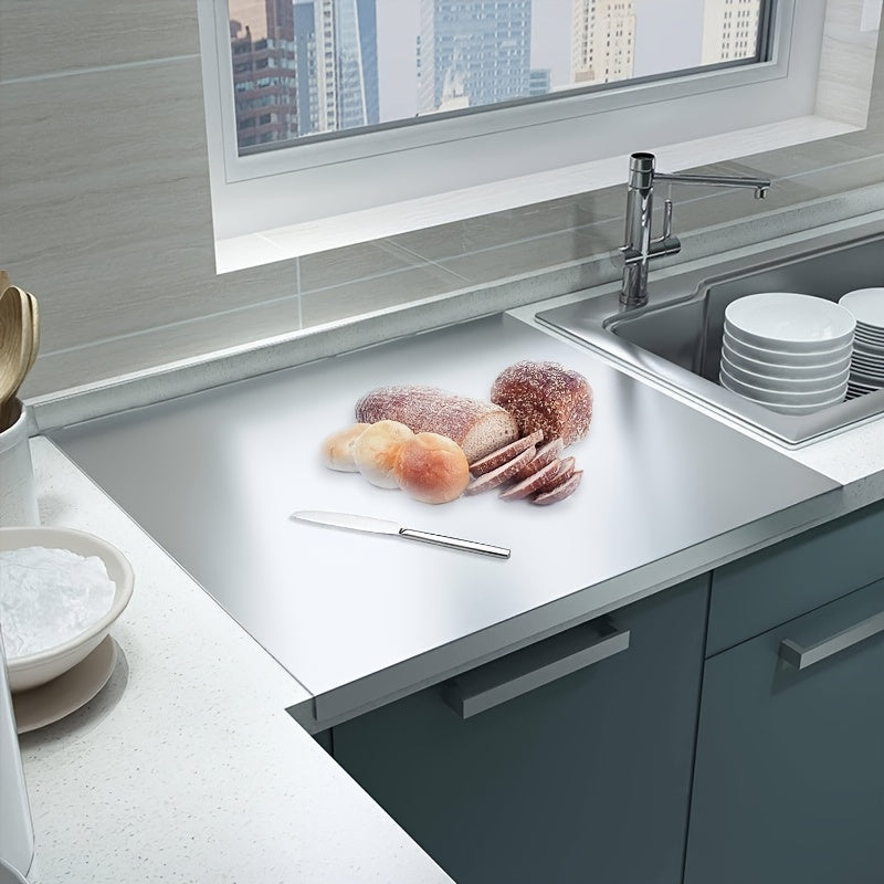 304 Stainless Steel Cutting Board Butcher Block Household Rolling Board Kitchen Supplies, Preparation, Meal Prep Tools, Modern Cutting Surface, Sleek Kitchen Tool, Rustresistant Material, for easy To Clean, Versatile Cutting Mat, Kitchen Work Surfac