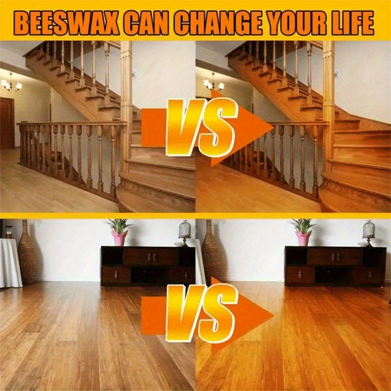 3pcs-Professional-grade Natural Beeswax Restoration And Care Cream for Wooden Objects, Suitable for Solid Wood Furniture, Floors, Countertops, Doors And Windows, Say Goodbye to Dull Scratches And Easily Restore to A Brand-new State. Lasting Fragrance